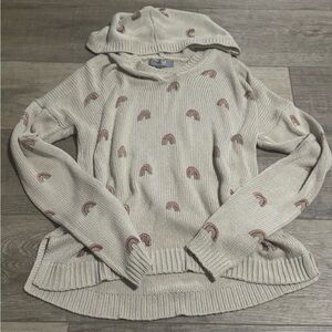 Women’s rainbow pullover knit sweatshirt